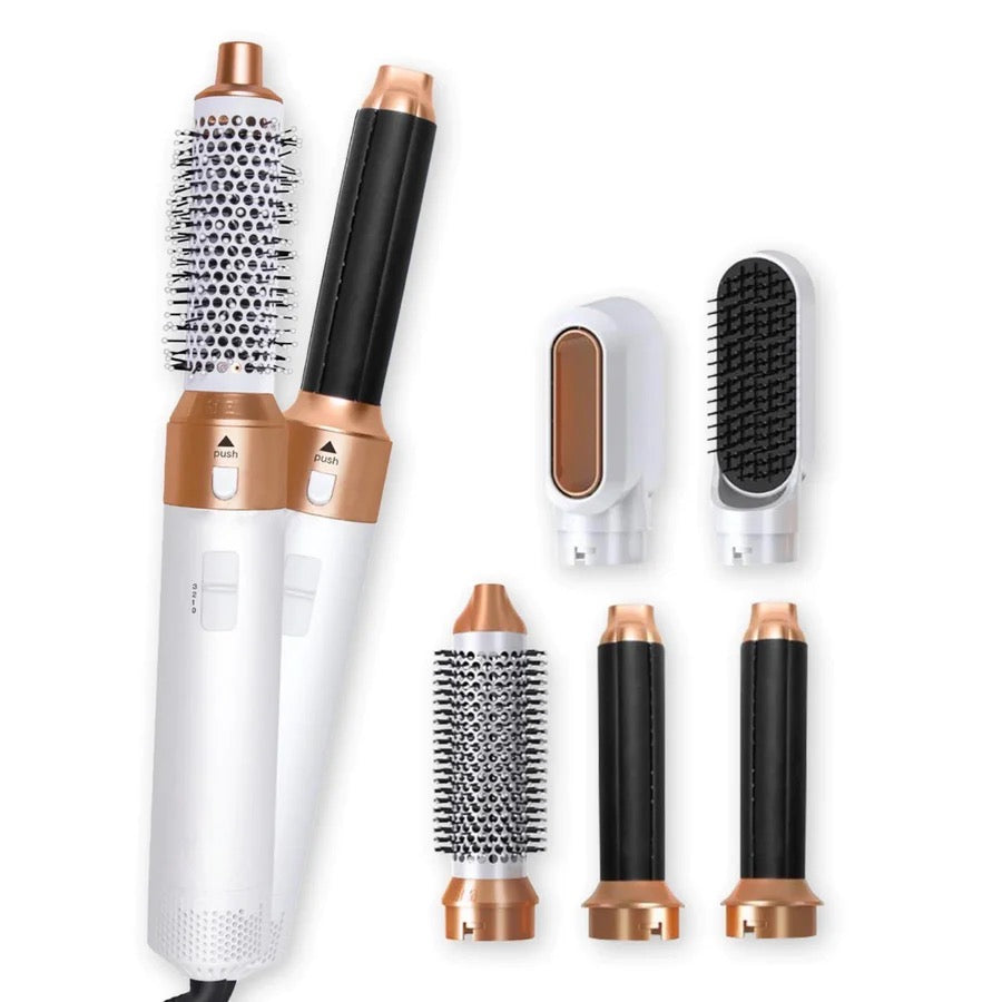 White/Gold 5-in-1 Hair Uni styler